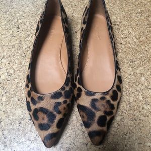 J. Crew Marina Calfhair Pointy Toe Flats